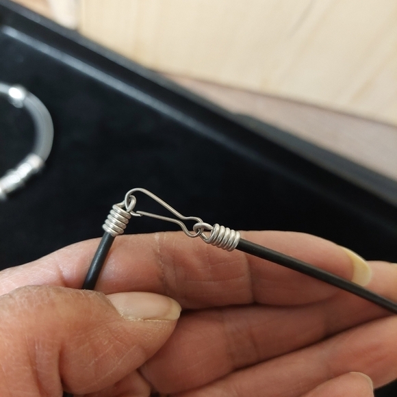 Steel Spacers Necklace and Bracelet Set - Picture 3 of 10